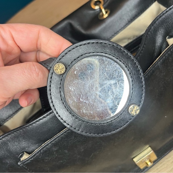 Tory Burch Priscilla Soft Leather Top Handle Satchel Crossbody Purse - Picture 4 of 15